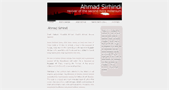 Desktop Screenshot of ahmadsirhindi.com